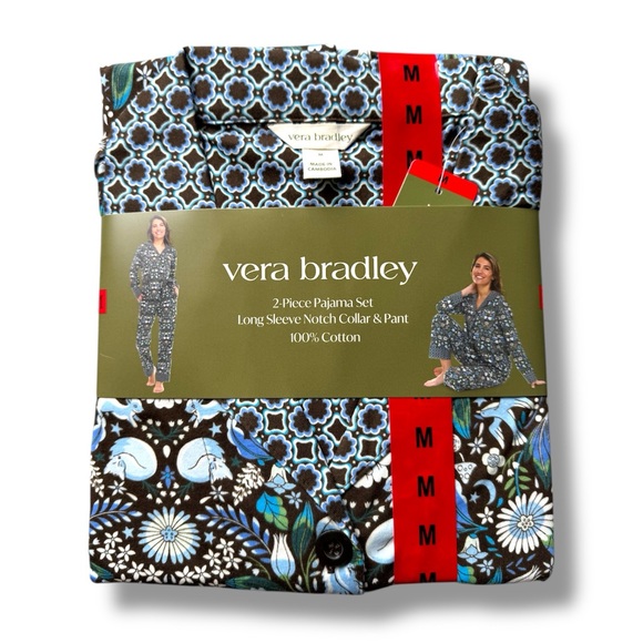 Vera Bradley Other - Vera Bradley Black and Blue Floral Pajama Set